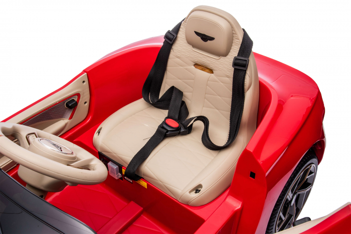 Masinuta electrica 4x4 Premier Bentley Bacalar, 12V, roti cauciuc EVA, scaun piele ecologica, rosu [27]