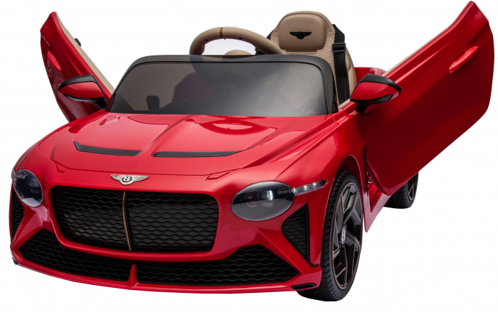 Masinuta electrica 4x4 Premier Bentley Bacalar, 12V, roti cauciuc EVA, scaun piele ecologica, rosu [18]
