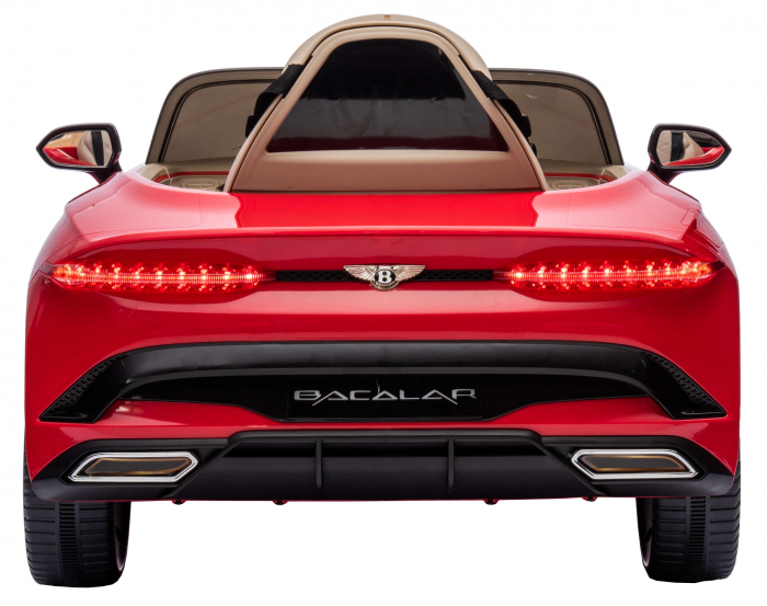 Masinuta electrica 4x4 Premier Bentley Bacalar, 12V, roti cauciuc EVA, scaun piele ecologica, rosu [8]