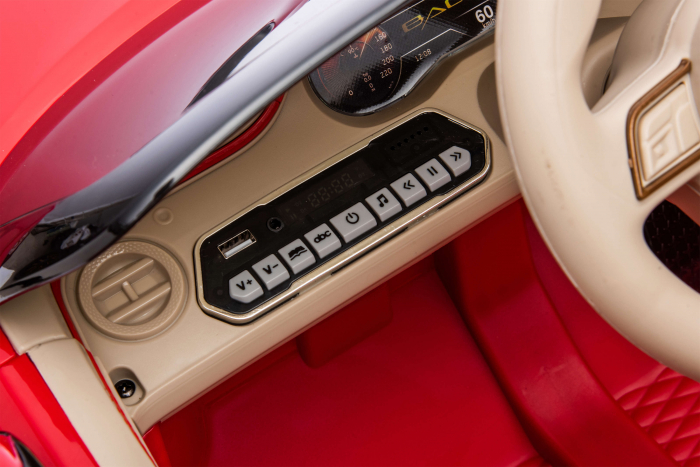 Masinuta electrica 4x4 Premier Bentley Bacalar, 12V, roti cauciuc EVA, scaun piele ecologica, rosu [22]