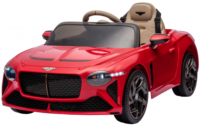 Masinuta electrica 4x4 Premier Bentley Bacalar, 12V, roti cauciuc EVA, scaun piele ecologica, rosu [3]