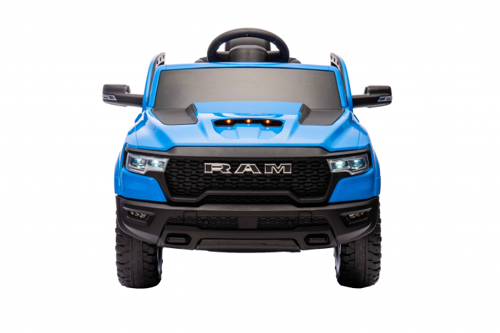 Masinuta electrica Premier RAM 1500 RHO, 12V, roti cauciuc EVA, scaun piele ecologica, albastru [6]