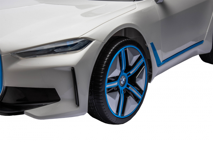 Masinuta electrica Premier BMW i4, 12V, roti cauciuc EVA, scaun piele ecologica, alb [18]