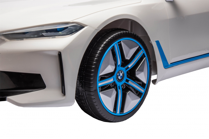 Masinuta electrica Premier BMW i4, 12V, roti cauciuc EVA, scaun piele ecologica, alb [26]