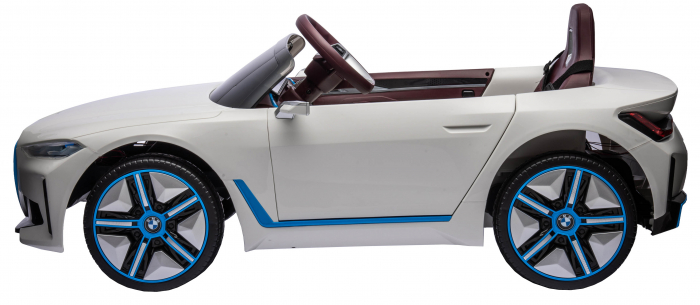 Masinuta electrica Premier BMW i4, 12V, roti cauciuc EVA, scaun piele ecologica, alb [6]