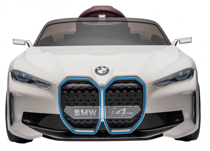 Masinuta electrica Premier BMW i4, 12V, roti cauciuc EVA, scaun piele ecologica, alb [16]