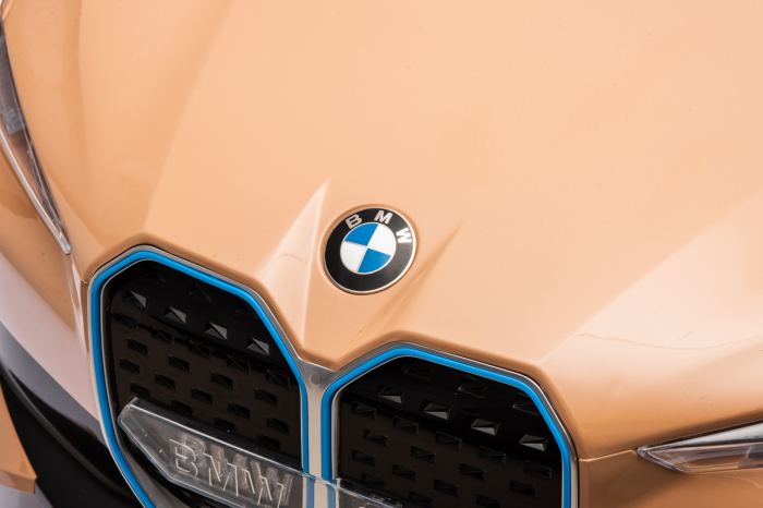 Masinuta electrica Premier BMW i4, 12V, roti cauciuc EVA, scaun piele ecologica, auriu [27]