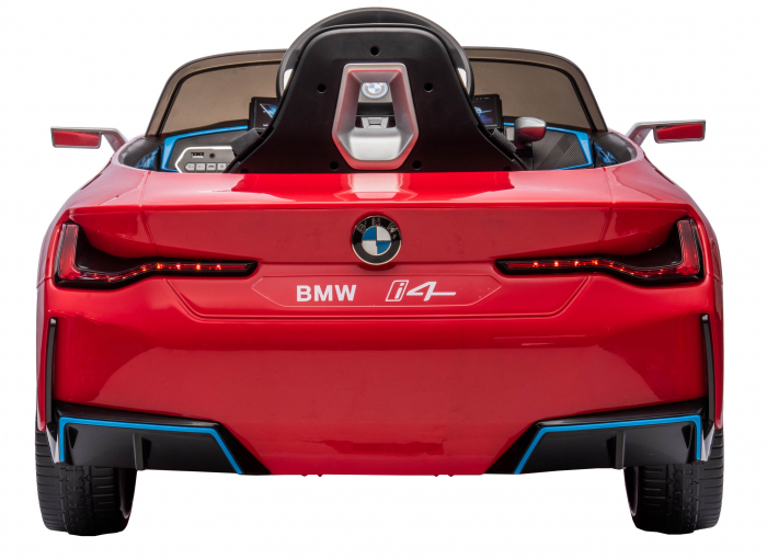 Masinuta electrica Premier BMW i4, 12V, roti cauciuc EVA, scaun piele ecologica, rosu [9]