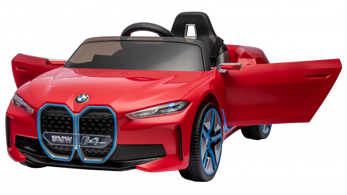 Masinuta electrica Premier BMW i4, 12V, roti cauciuc EVA, scaun piele ecologica, rosu [12]