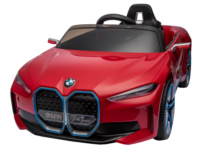 Masinuta electrica Premier BMW i4, 12V, roti cauciuc EVA, scaun piele ecologica, rosu [20]