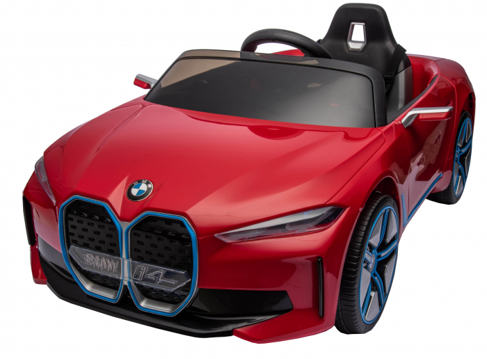 Masinuta electrica Premier BMW i4, 12V, roti cauciuc EVA, scaun piele ecologica, rosu [19]