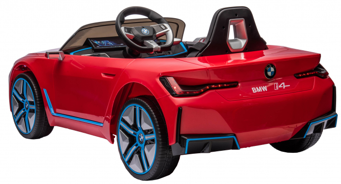 Masinuta electrica Premier BMW i4, 12V, roti cauciuc EVA, scaun piele ecologica, rosu [8]