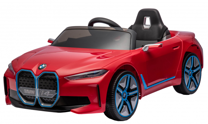 Masinuta electrica Premier BMW i4, 12V, roti cauciuc EVA, scaun piele ecologica, rosu [18]