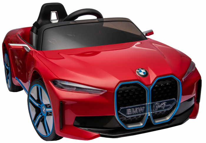 Masinuta electrica Premier BMW i4, 12V, roti cauciuc EVA, scaun piele ecologica, rosu [27]