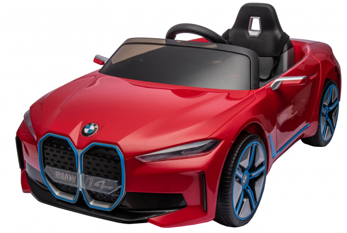 Masinuta electrica Premier BMW i4, 12V, roti cauciuc EVA, scaun piele ecologica, rosu [21]