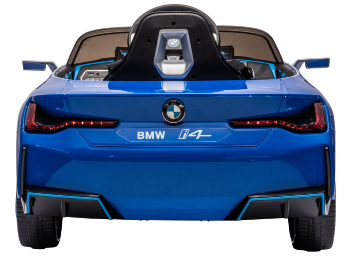 Masinuta electrica Premier BMW i4, 12V, roti cauciuc EVA, scaun piele ecologica, albastru [8]