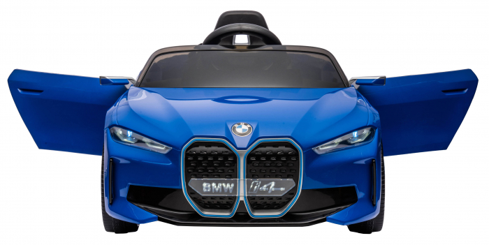 Masinuta electrica Premier BMW i4, 12V, roti cauciuc EVA, scaun piele ecologica, albastru [10]