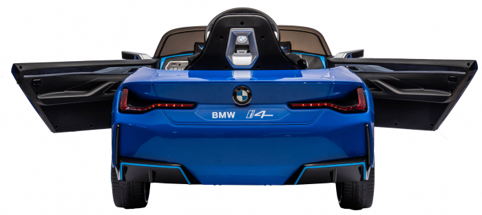 Masinuta electrica Premier BMW i4, 12V, roti cauciuc EVA, scaun piele ecologica, albastru [13]