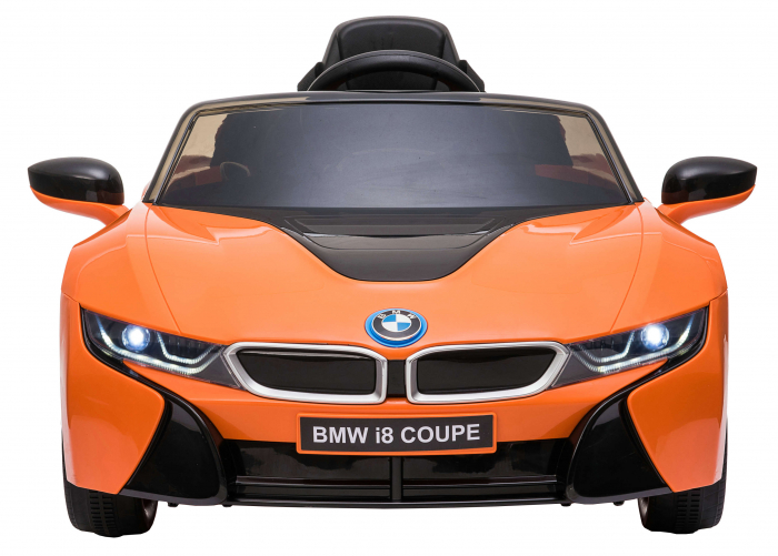Masinuta electrica Premier BMW i8, 12V, roti cauciuc EVA, scaun piele ecologica, portocaliu [2]