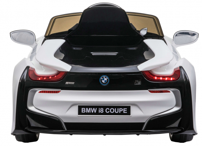 Masinuta electrica Premier BMW i8, 12V, roti cauciuc EVA, scaun piele ecologica, alb [6]