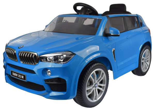 Masinuta electrica SUV Premier BMW X5M, 12V, roti cauciuc EVA, scaun piele ecologica, albastru [12]