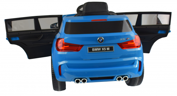 Masinuta electrica SUV Premier BMW X5M, 12V, roti cauciuc EVA, scaun piele ecologica, albastru [14]