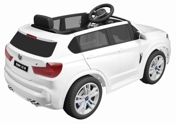 Masinuta electrica SUV Premier BMW X5M, 12V, roti cauciuc EVA, scaun piele ecologica, alb [5]