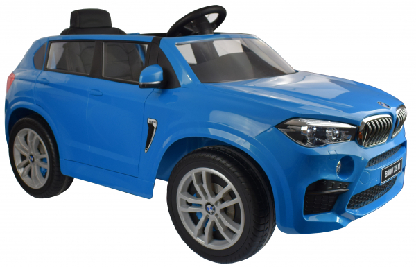 Masinuta electrica SUV Premier BMW X5M, 12V, roti cauciuc EVA, scaun piele ecologica, albastru [10]