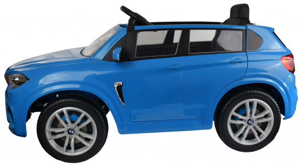 Masinuta electrica SUV Premier BMW X5M, 12V, roti cauciuc EVA, scaun piele ecologica, albastru [7]