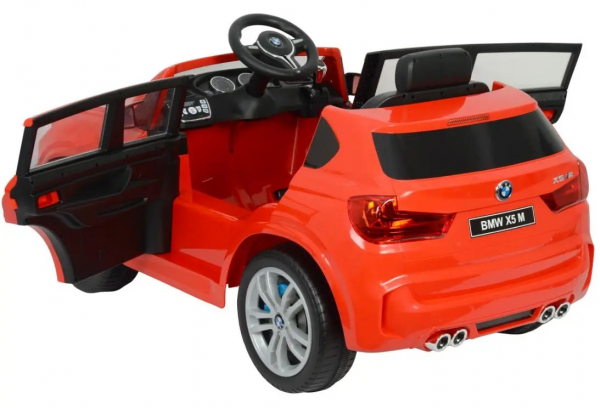 Masinuta electrica SUV Premier BMW X5M, 12V, roti cauciuc EVA, scaun piele ecologica, rosu [4]