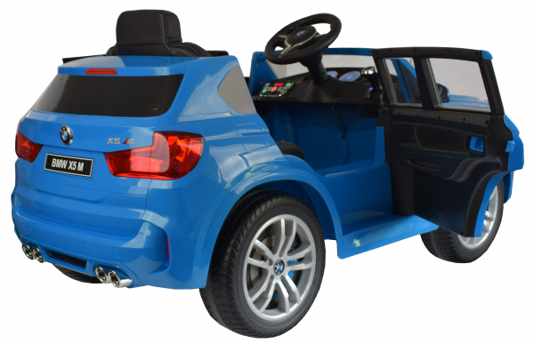 Masinuta electrica SUV Premier BMW X5M, 12V, roti cauciuc EVA, scaun piele ecologica, albastru [14]