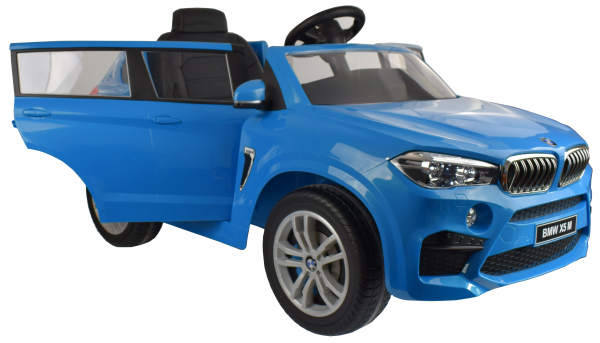 Masinuta electrica SUV Premier BMW X5M, 12V, roti cauciuc EVA, scaun piele ecologica, albastru [13]