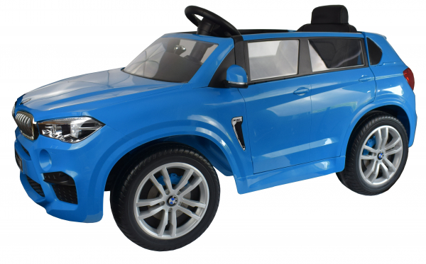 Masinuta electrica SUV Premier BMW X5M, 12V, roti cauciuc EVA, scaun piele ecologica, albastru [8]