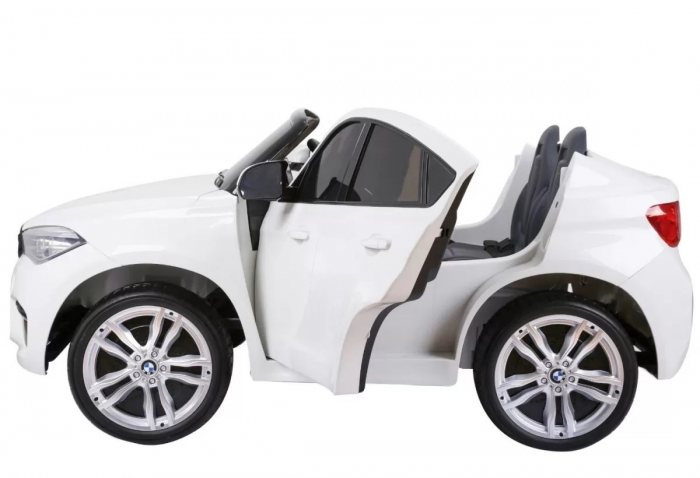 Masinuta electrica Premier BMW X6M, 2 locuri, 12V, roti cauciuc EVA, scaun piele ecologica, alb [4]