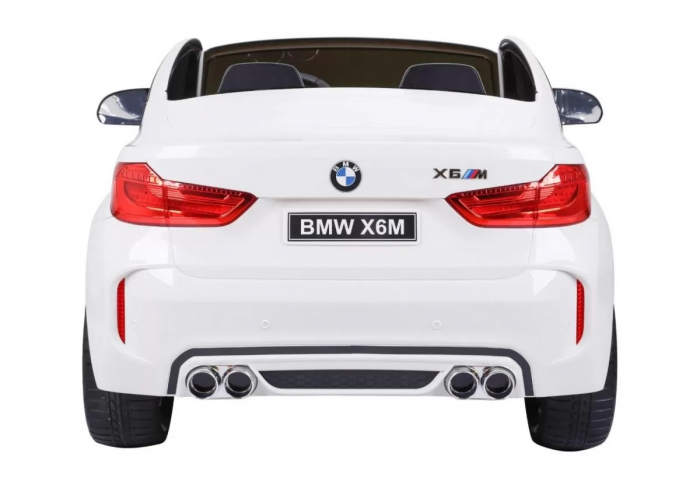 Masinuta electrica Premier BMW X6M, 2 locuri, 12V, roti cauciuc EVA, scaun piele ecologica, alb [6]