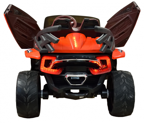 Masinuta electrica 4x4 Premier D-Max, 12V, roti cauciuc EVA, scaun piele ecologica, rosie [3]