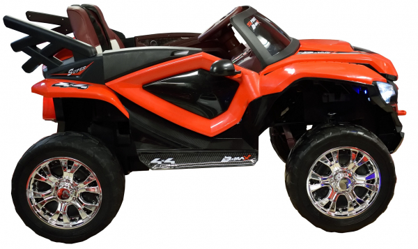 Masinuta electrica 4x4 Premier D-Max, 12V, roti cauciuc EVA, scaun piele ecologica, rosie [8]