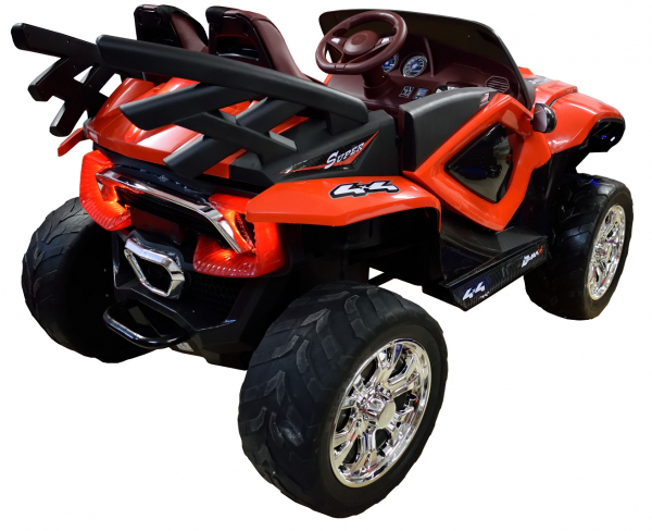 Masinuta electrica 4x4 Premier D-Max, 12V, roti cauciuc EVA, scaun piele ecologica, rosie [11]