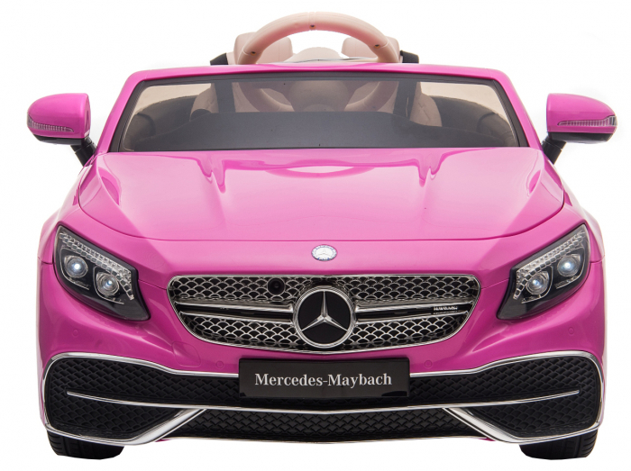 Masinuta electrica Premier Mercedes-Maybach S650 Cabriolet, 12V, roti cauciuc EVA, scaun piele ecologica, roz [4]