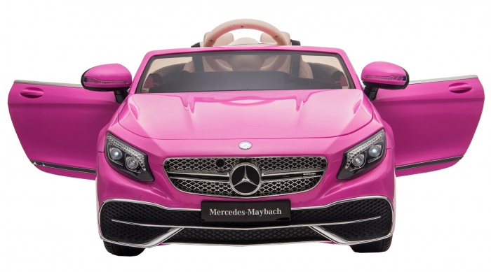 Masinuta electrica Premier Mercedes-Maybach S650 Cabriolet, 12V, roti cauciuc EVA, scaun piele ecologica, roz [11]