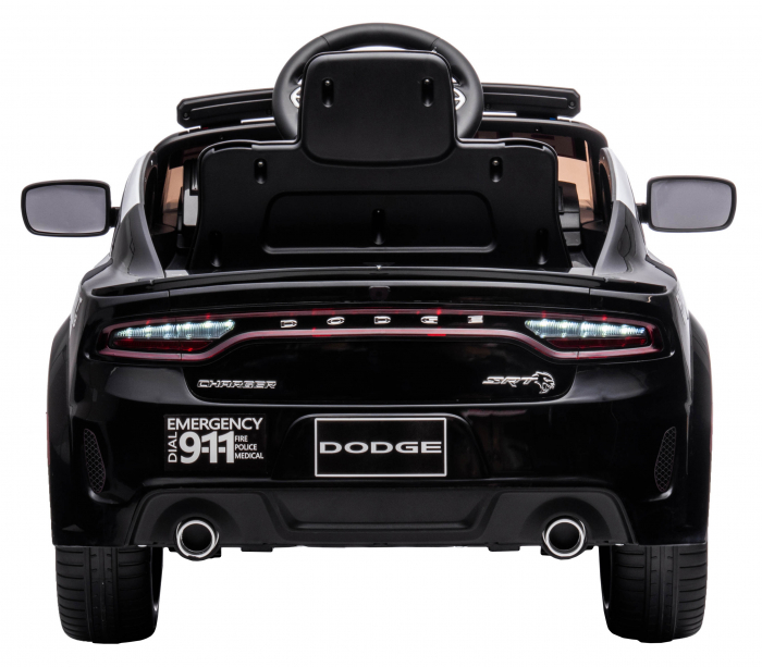 Masinuta electrica Premier Dodge Charger Police, 12V, roti cauciuc EVA, scaun piele ecologica, alb [11]