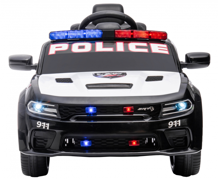 Masinuta electrica Premier Dodge Charger Police, 12V, roti cauciuc EVA, scaun piele ecologica, alb [9]