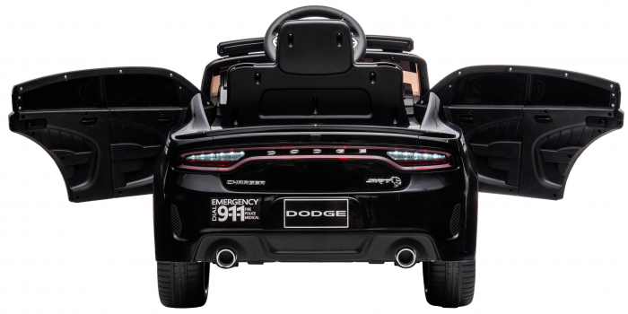 Masinuta electrica Premier Dodge Charger Police, 12V, roti cauciuc EVA, scaun piele ecologica, alb [13]