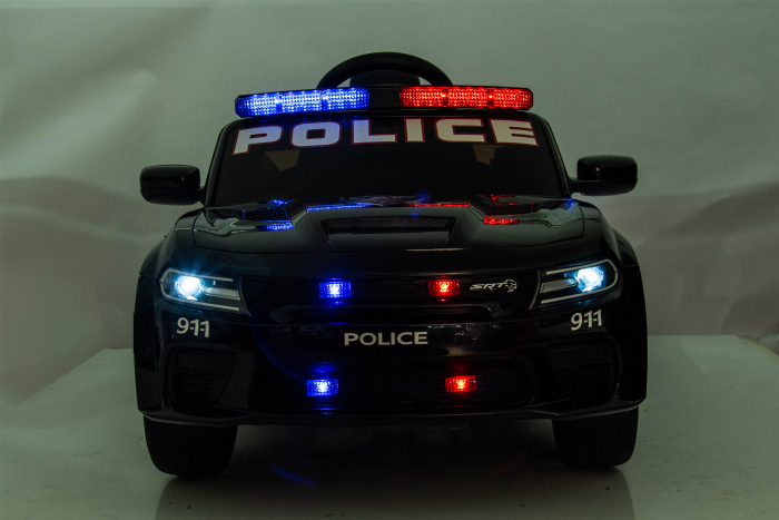 Masinuta electrica Premier Dodge Charger Police, 12V, roti cauciuc EVA, scaun piele ecologica, negru [17]