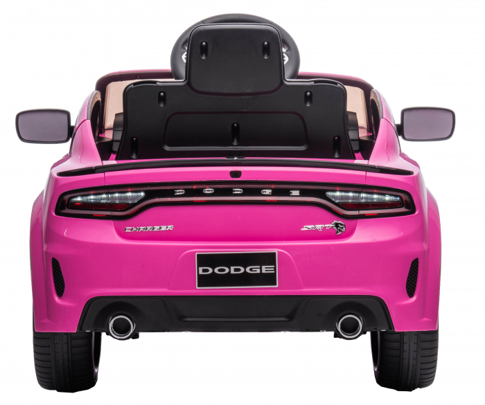 Masinuta electrica Premier Dodge Charger, 12V, roti cauciuc EVA, scaun piele ecologica, roz [7]