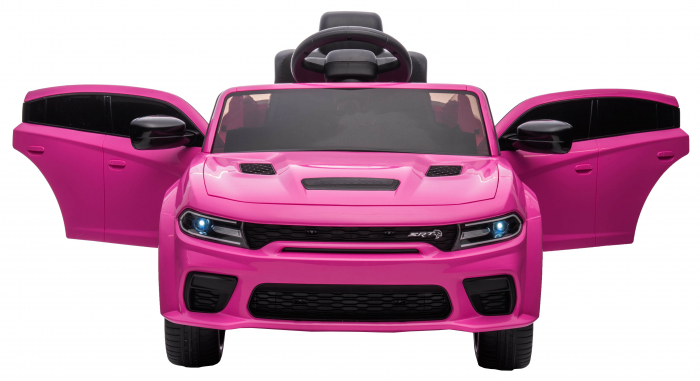 Masinuta electrica Premier Dodge Charger, 12V, roti cauciuc EVA, scaun piele ecologica, roz [9]