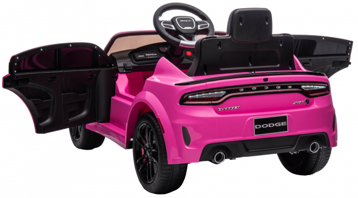 Masinuta electrica Premier Dodge Charger, 12V, roti cauciuc EVA, scaun piele ecologica, roz [11]
