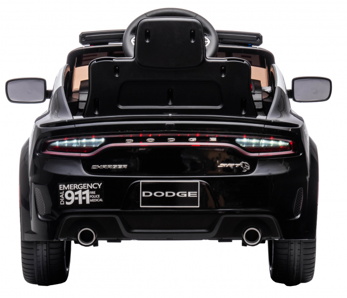 Masinuta electrica Premier Dodge Charger Police, 12V, roti cauciuc EVA, scaun piele ecologica, negru [8]