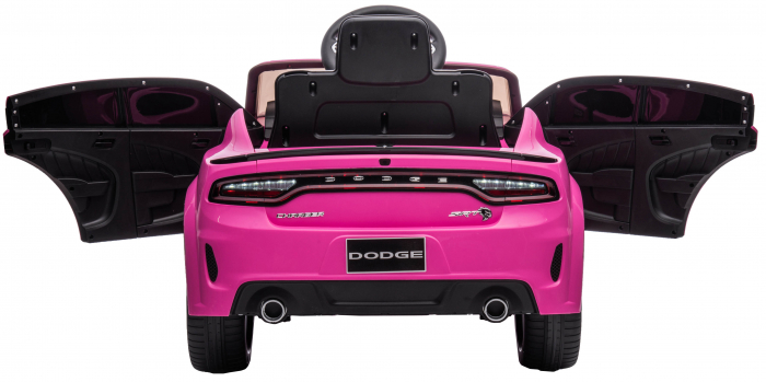 Masinuta electrica Premier Dodge Charger, 12V, roti cauciuc EVA, scaun piele ecologica, roz [12]