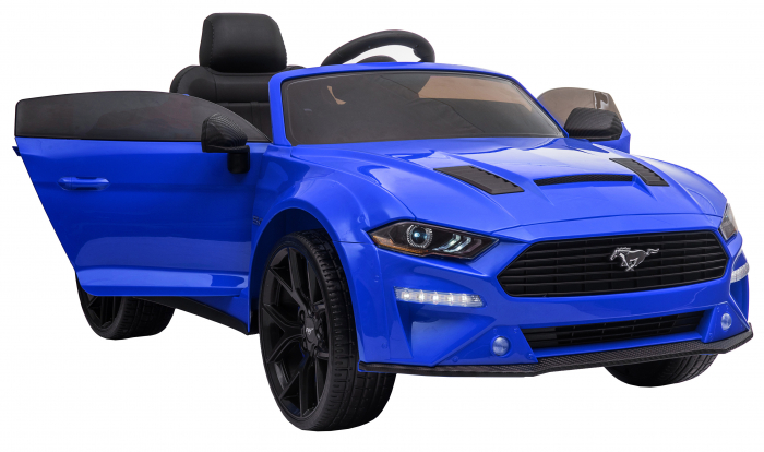 Masinuta electrica Premier Ford Mustang, 12V, roti cauciuc EVA, scaun piele ecologica, albastru [17]